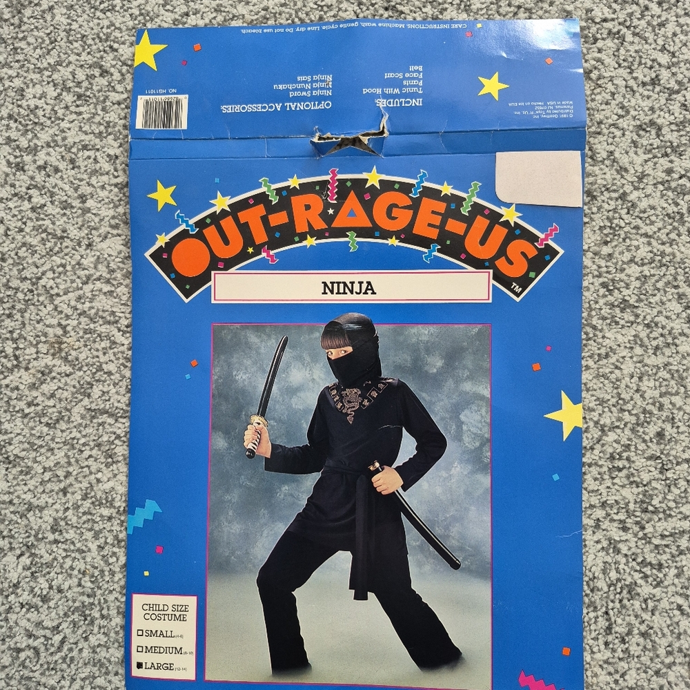 Halloween Costume Ninja Child Size Large 12-14
